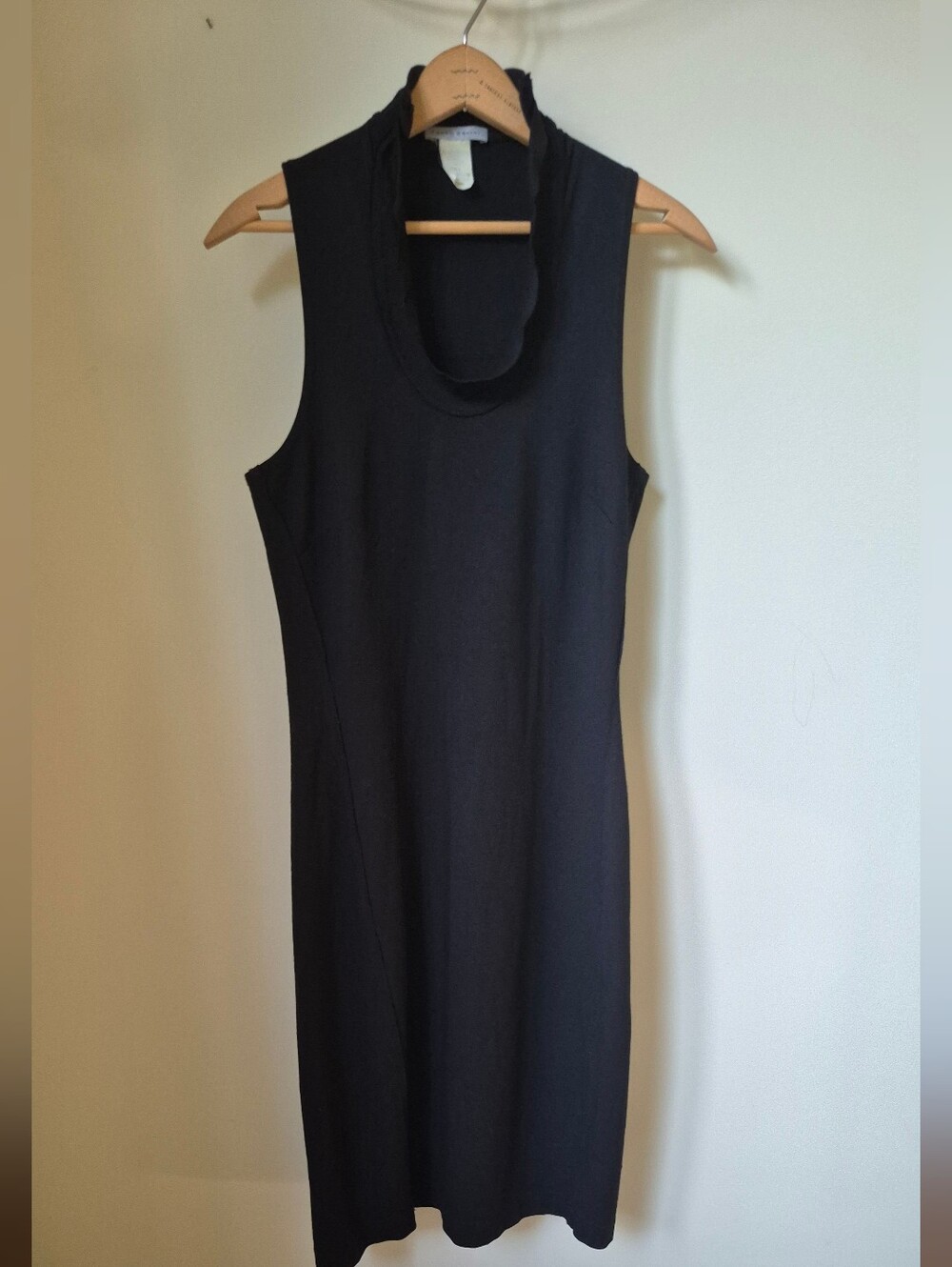 Sarah Pacini Black Sleeveless Dress Size 1 US 4 Italy Quiet Luxury Minamalist